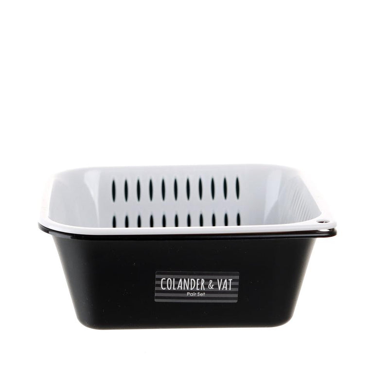 Straining Tray Set (Polypropylene/Rectangular/18x18cm)