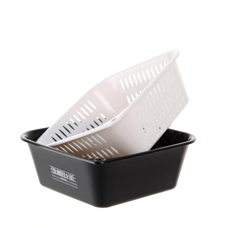 Straining Tray Set (Polypropylene/Rectangular/18x18cm)