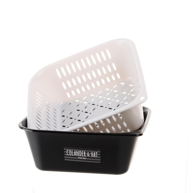 Straining Tray Set (Polypropylene/Rectangular/18x18cm)
