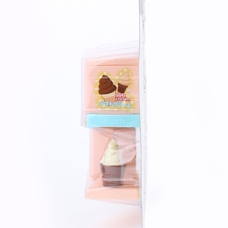 Toy Soft Serve Dispenser (For Playing House/Dispenser: 10.5x4.5x7cm/Cone: d.1.9x2cm/Ice Cream: d.1.7x3.6cm/SMCol(s): Pink/Blue)
