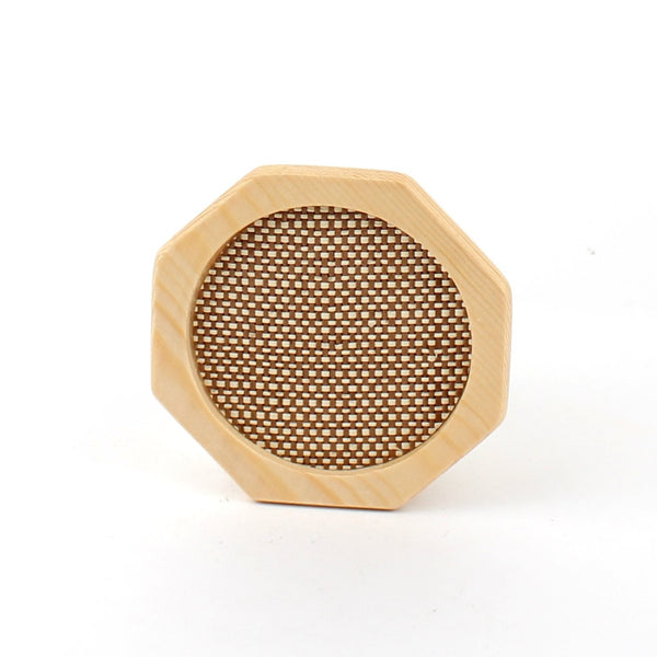 Coaster (Wood/Mesh/Octagon/BN/d.9.5cm)