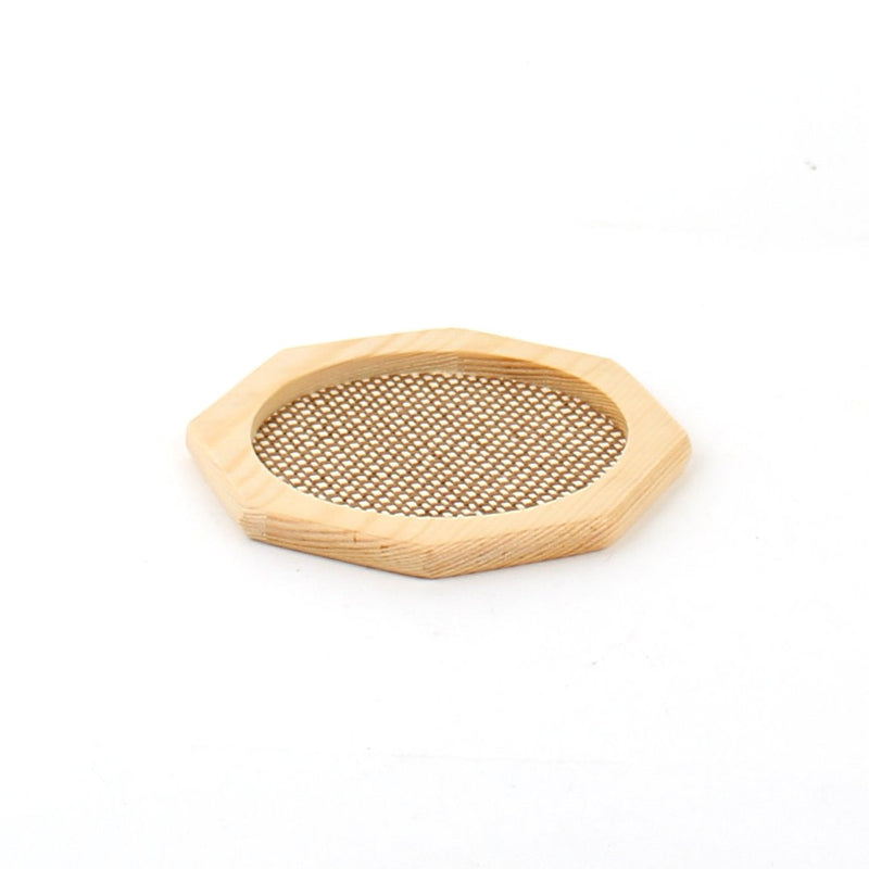 Coaster (Wood/Mesh/Octagon/BN/d.9.5cm)