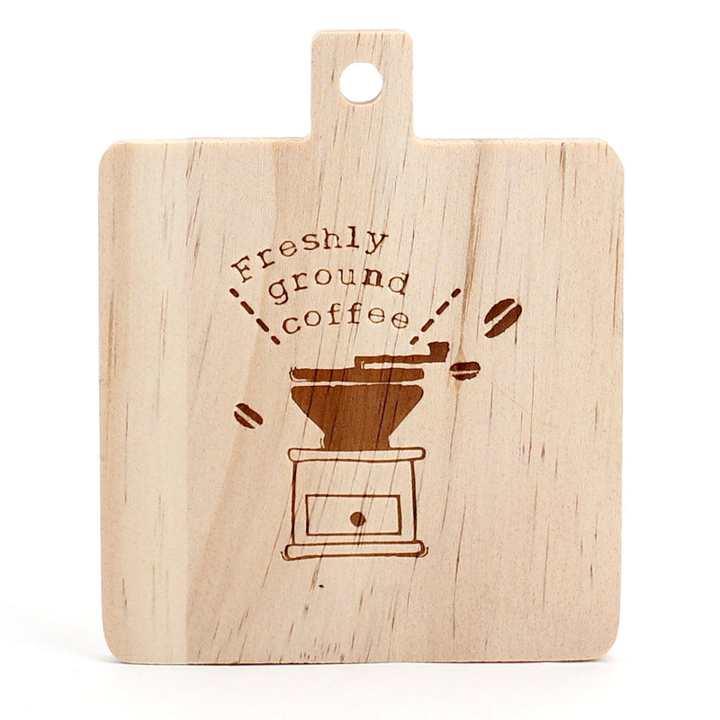 Coaster (Pine wood/Café/10x12cm)