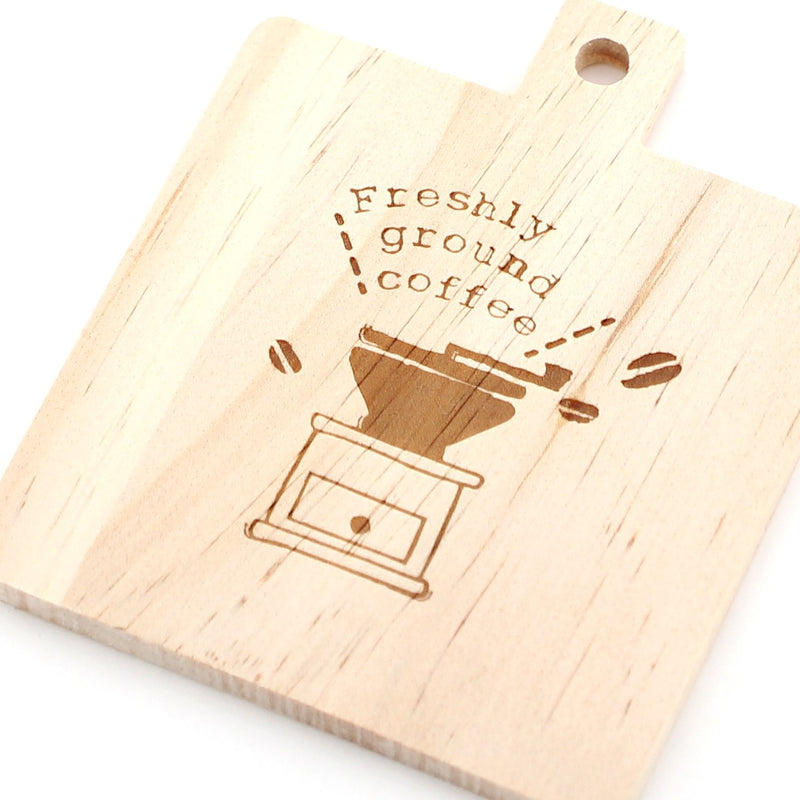 Coaster (Pine wood/Café/10x12cm)