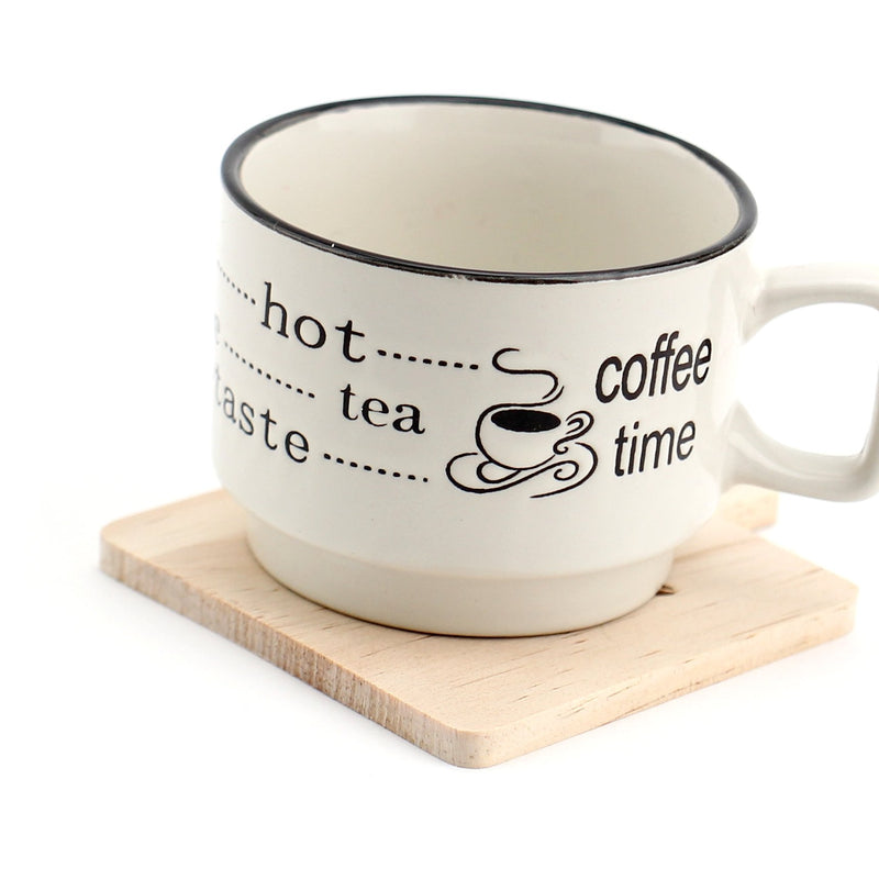 Coaster (Pine wood/Café/10x12cm)