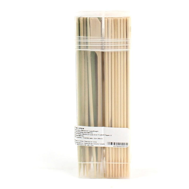 Skewers (Bamboo/2 Types/Straight 70pcs/Paddle15pcs/BE*GN/15cm (85pcs))