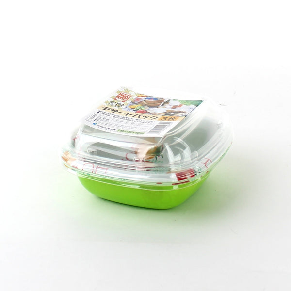 Disposable Plastic Food Containers (Disposable/CL/GR/11x6.3x11cm (3pcs))