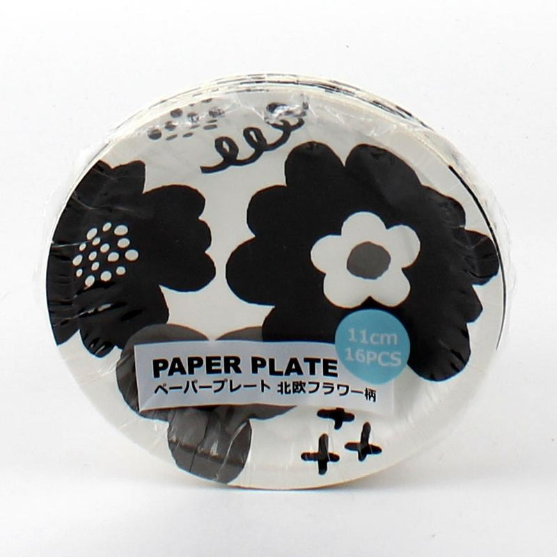 Paper Plates (Flowers/1cm/d.11cm (16pcs))