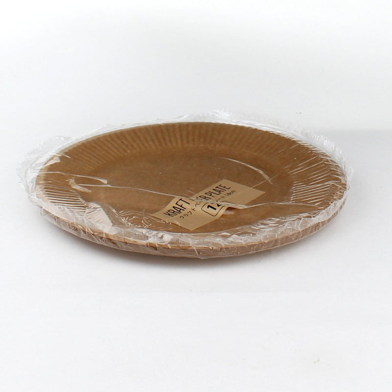 Paper Plates (Kraft/d.18cm (12pcs))