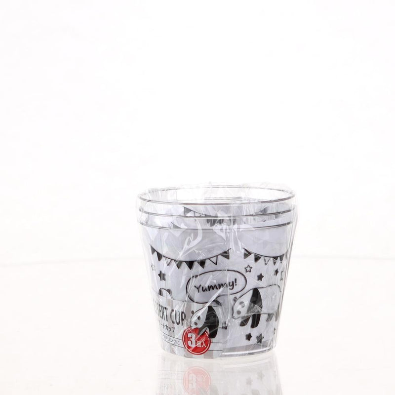 Dessert Cups (PS/Panda/Clear/Black/Diameter 5.6x6.4cm (3pcs))