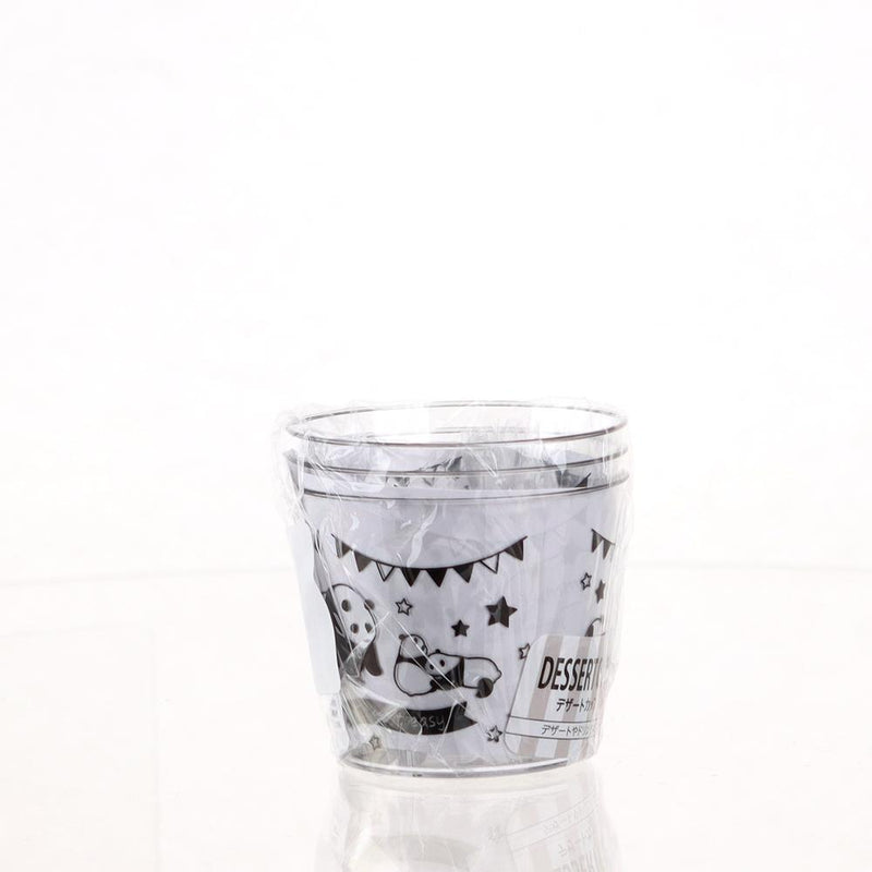 Dessert Cups (PS/Panda/Clear/Black/Diameter 5.6x6.4cm (3pcs))