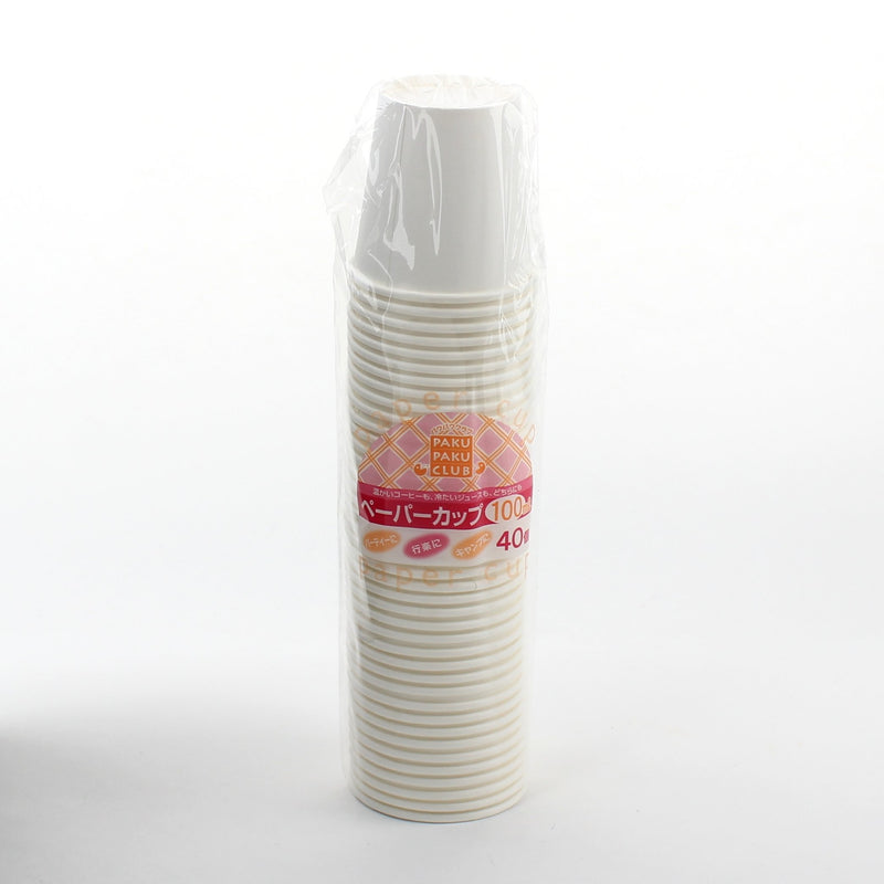 Disposable Paper Cups (Paper/Disposable/WT/d.5.9x5.9cm / 100mL (40pcs))