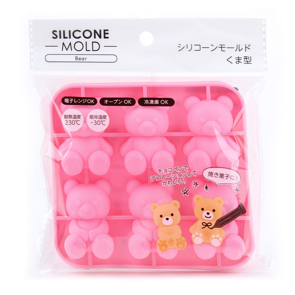 Baking Mould (Silicone/Freezer,Microwave&Oven Safe/Bear/10x11x1.9cm/SMCol(s): Pink)