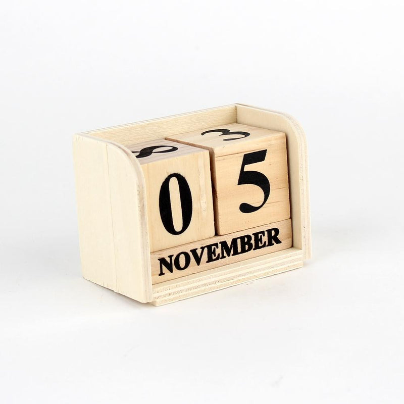 Wood Block Calendar (BE/BK/8x4.5x8cm)