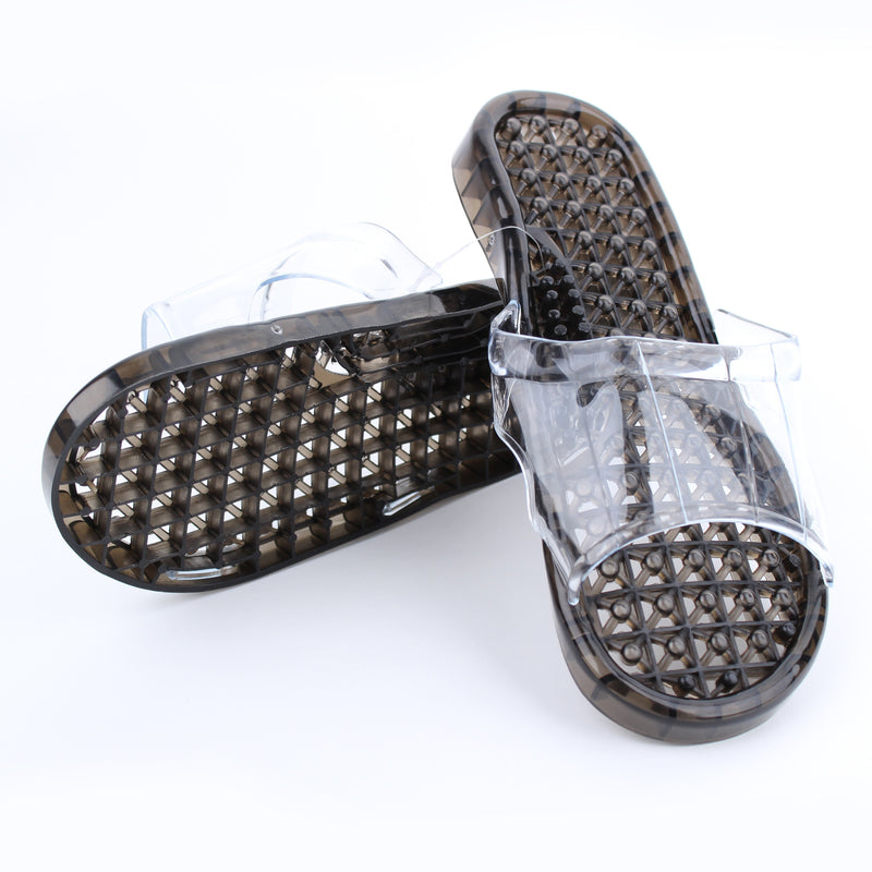 Slippers (For Balcony/Clear Band/24.5cm/1 Pair/SMCol(s): Black)