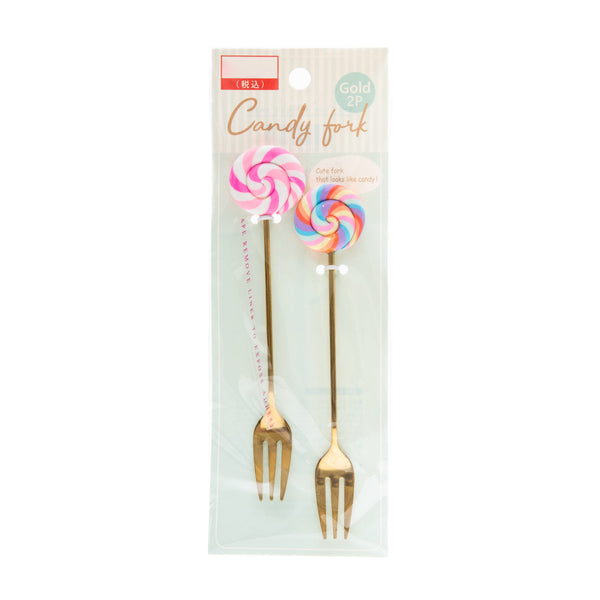Forks (Stainless Steel/Lollipop/3x13cm (2pcs)/SMCol(s): Gold)