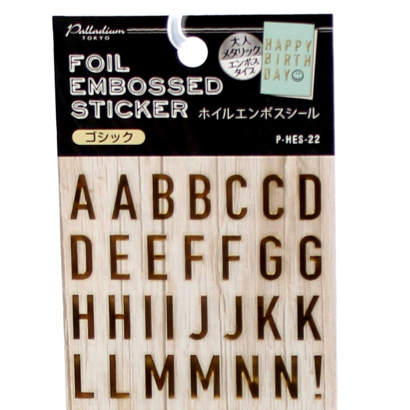 Stickers (Embossed Foil/Alphabet/BK*GD/BK)