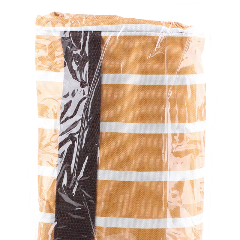 Yellow Shopping Bag with Stripes