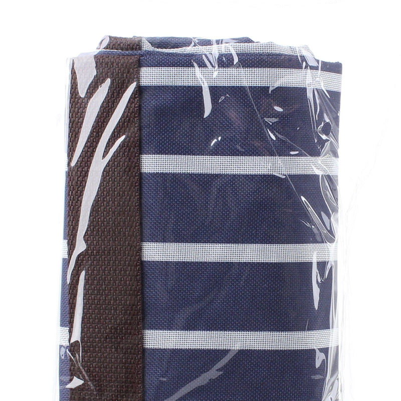 Navy Shopping Bag with Stripes