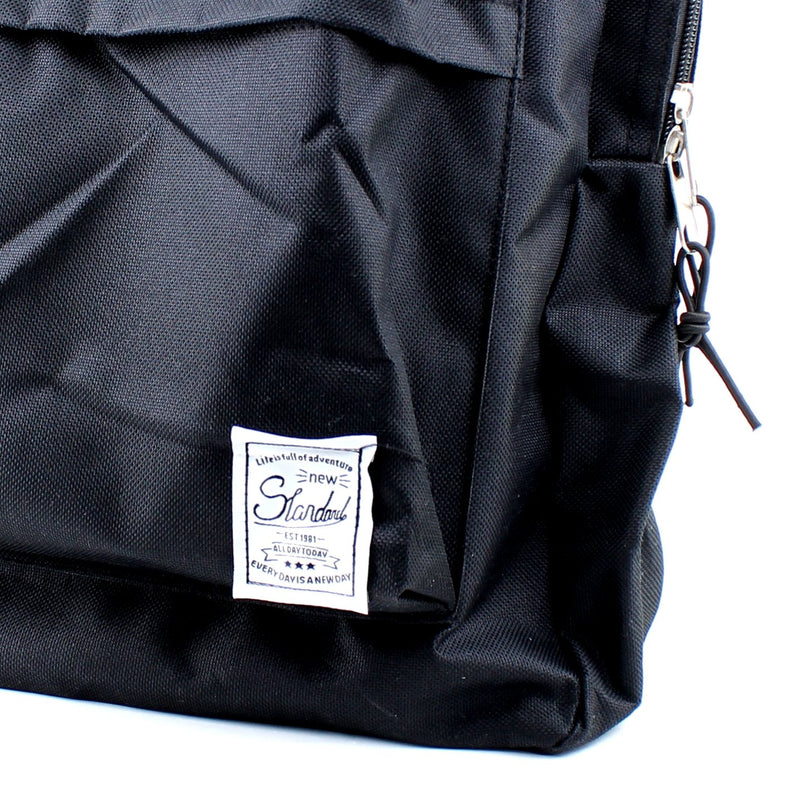 Black Lightweight Backpack with a Front Pocket