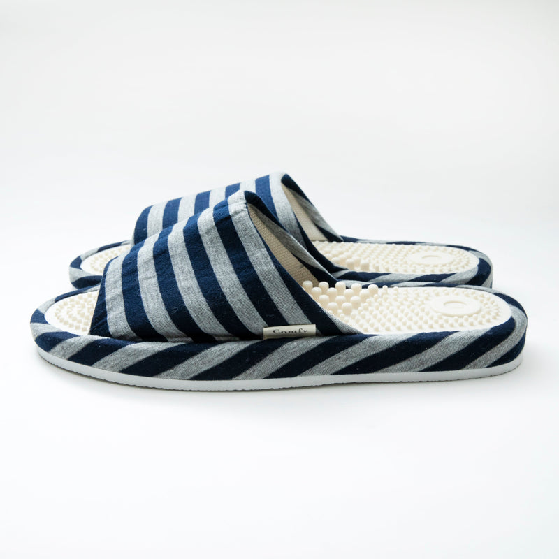 Slippers (Massaging Foot Bed/M/Stripe/L/27cm/SMCol(s): Navy)