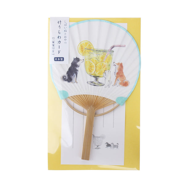 Greeting Card with Uchiwa Fan (Lemonade)
