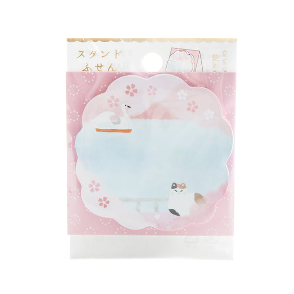 Sticky Notes (Standing/Spring/Cat/6.5x6.5cm (30 Sheets/Feuilles)/SMCol(s): Pink)