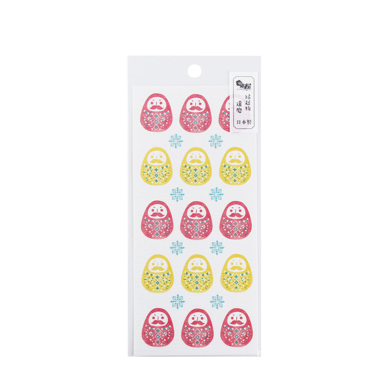 Japanese Style Lucky Charm Themed Daruma Doll Stickers