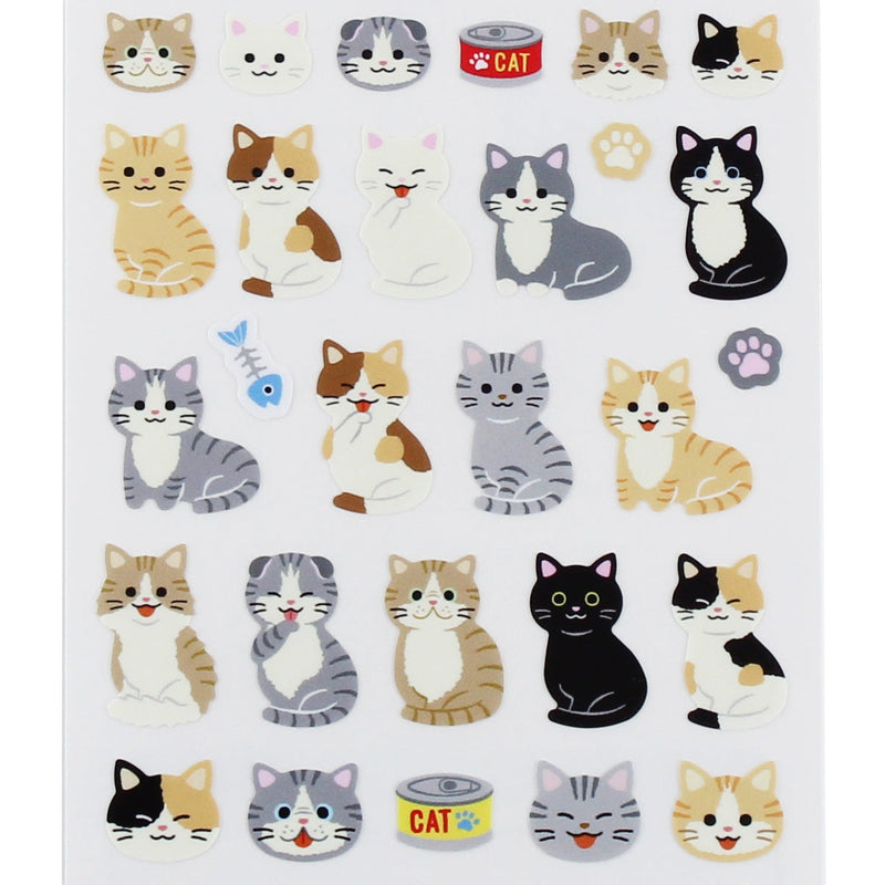 Summer Pattern Cat Stickers