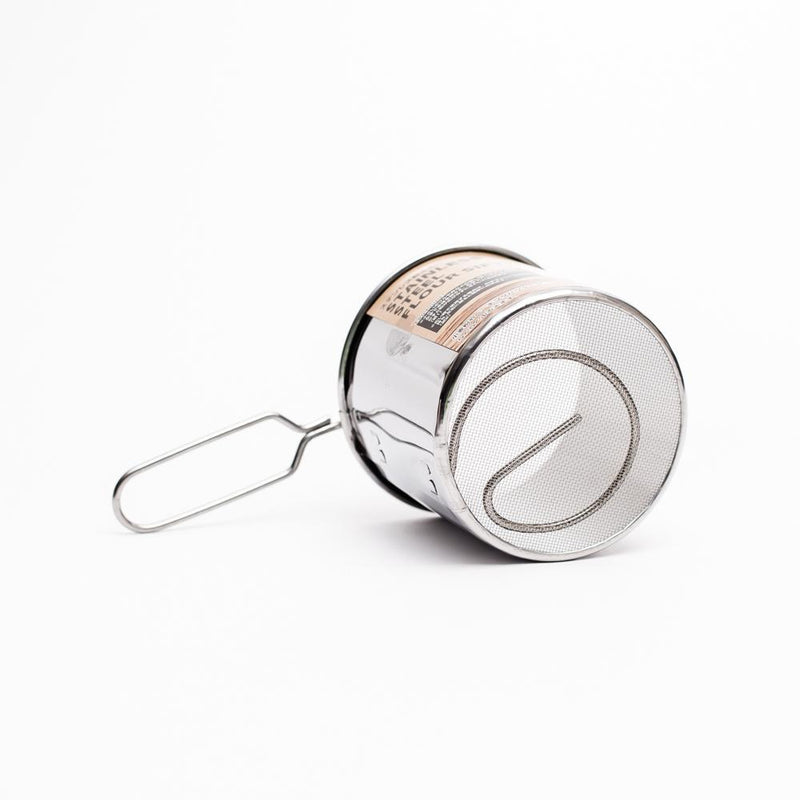 Stainless Steel Flour Sifter with Handle (Silver/16.9xDiameter 9x8.5cm)