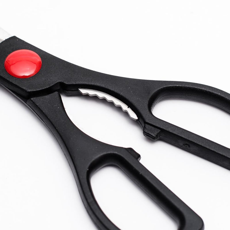 Serrated Kitchen Scissors with Shell Cracker
