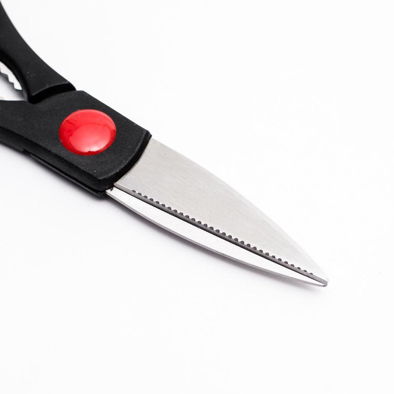 Serrated Kitchen Scissors with Shell Cracker