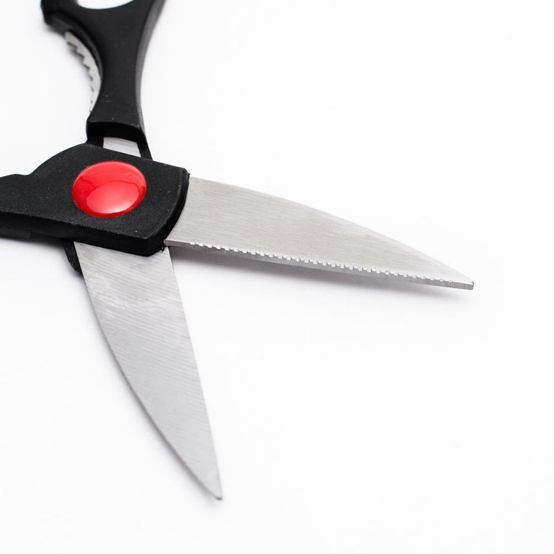 Serrated Kitchen Scissors with Shell Cracker