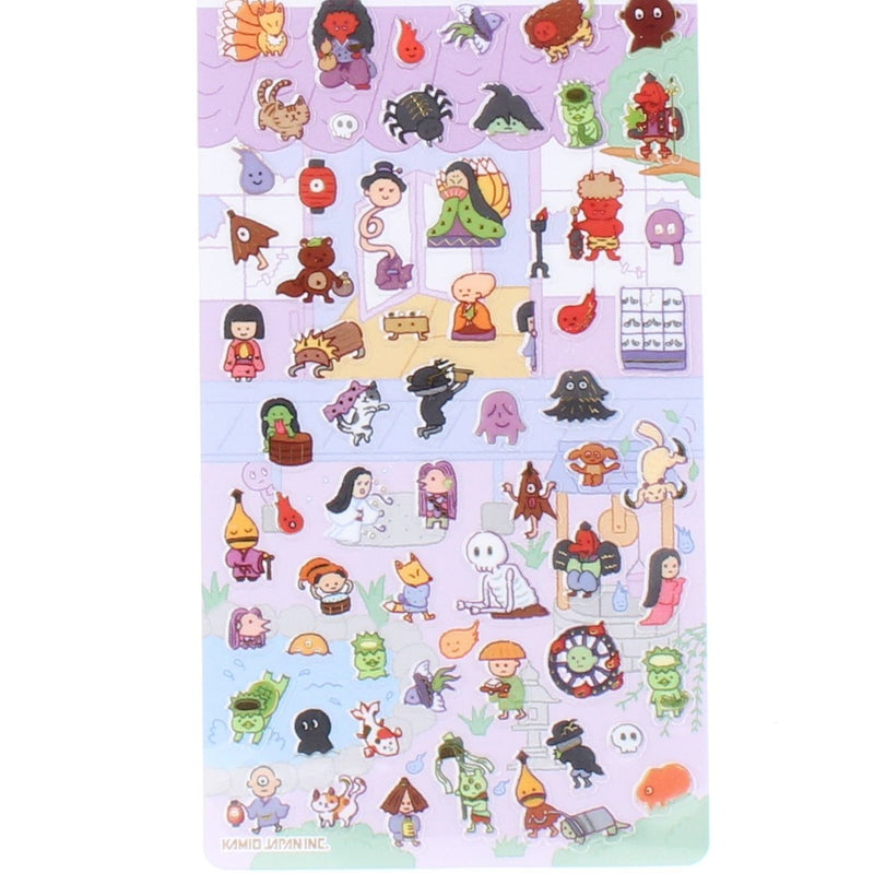 Japanese Folklore Creature Whimsical Walk Mark Mini Stickers