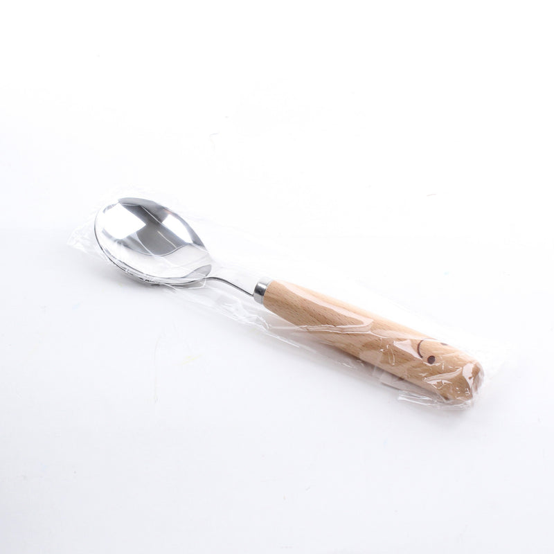 Dessert Spoon (Stainless Steel/Wood/Smile/17.4cm)