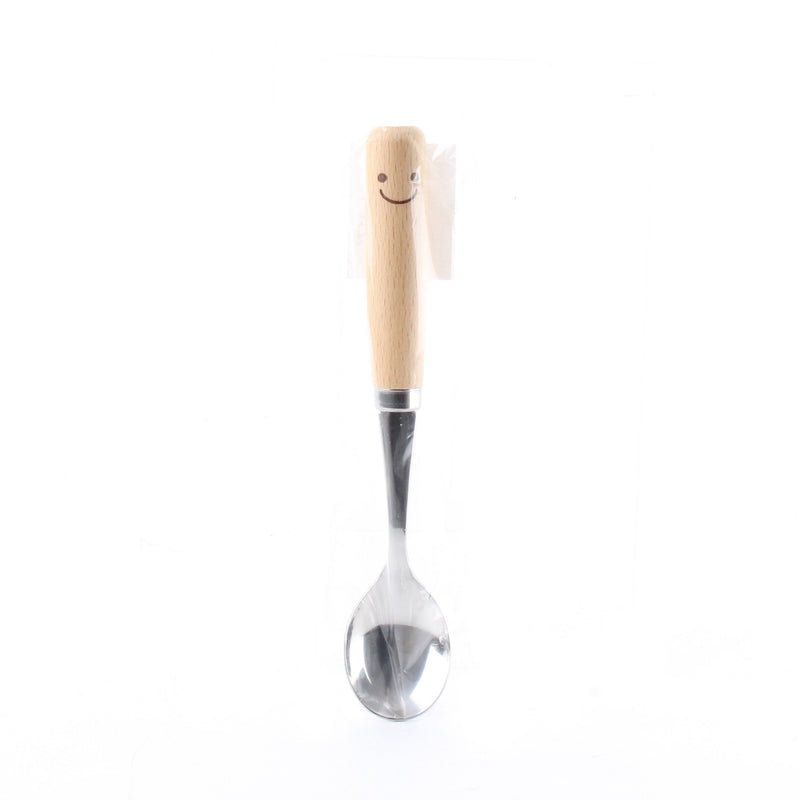 Tea Spoon (Stainless Steel/Wood/Smile/13.9cm)