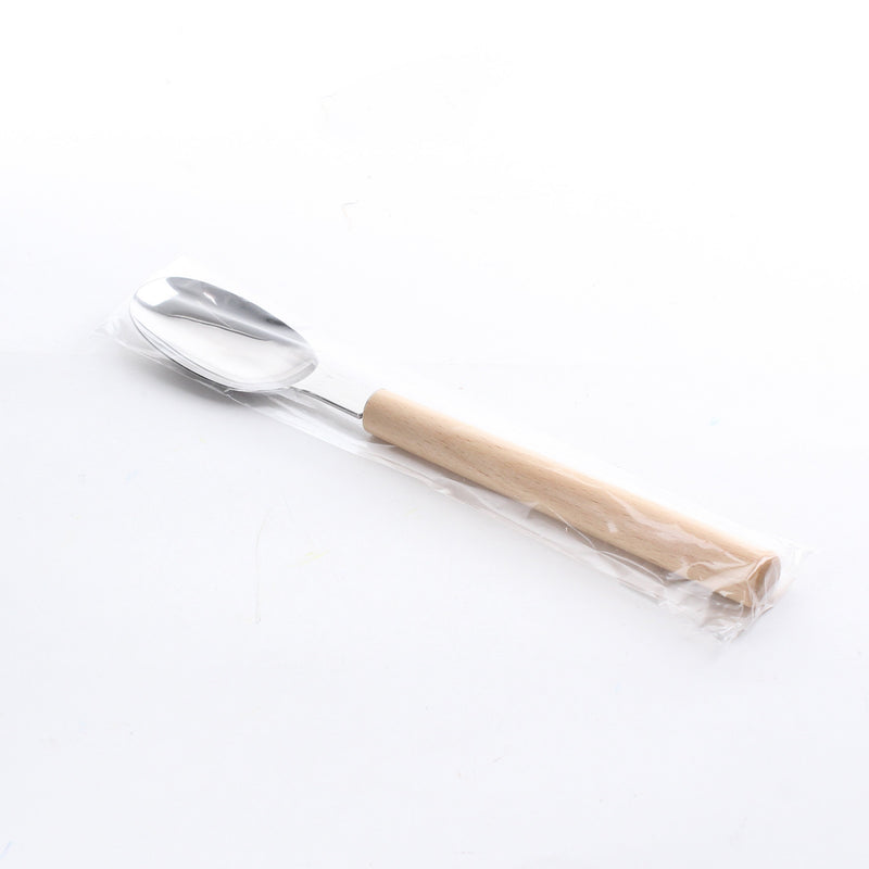 Dessert Spoon (Stainless Steel/Wood/Dessert/19.3cm)