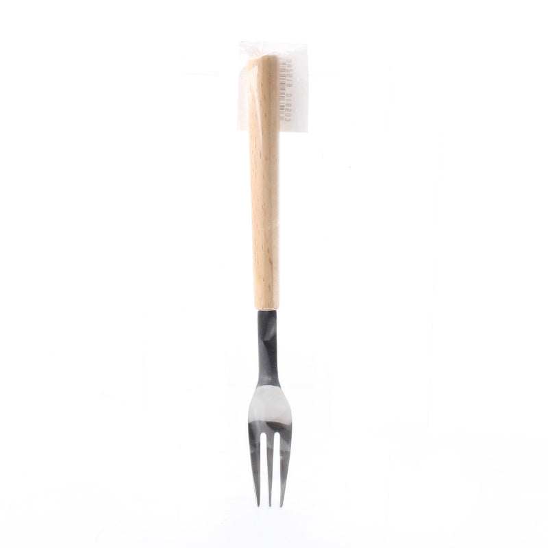 Stainless Steel Dessert Fork with Wooden Handle(16cm)