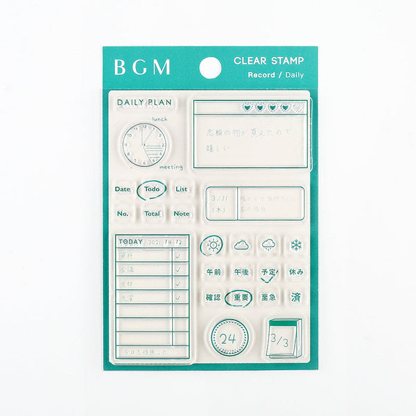 BGM Record / Daily Clear Stamps