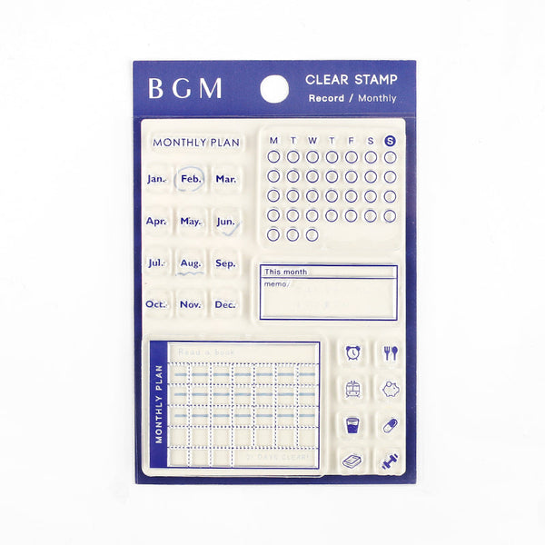 BGM record / Monthly Clear Stamps