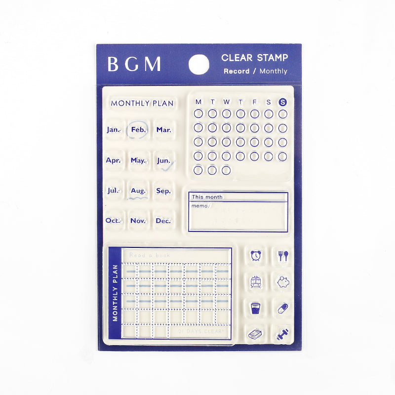 BGM record / Monthly Clear Stamps