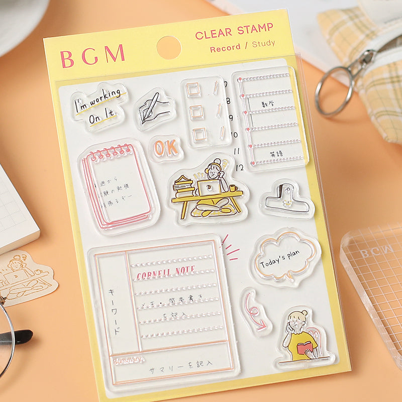 BGM Recording / Study Clear Stamps