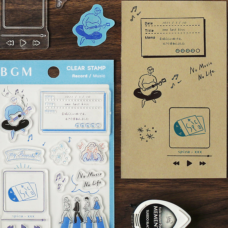 BGM Recording / Music Clear Stamps