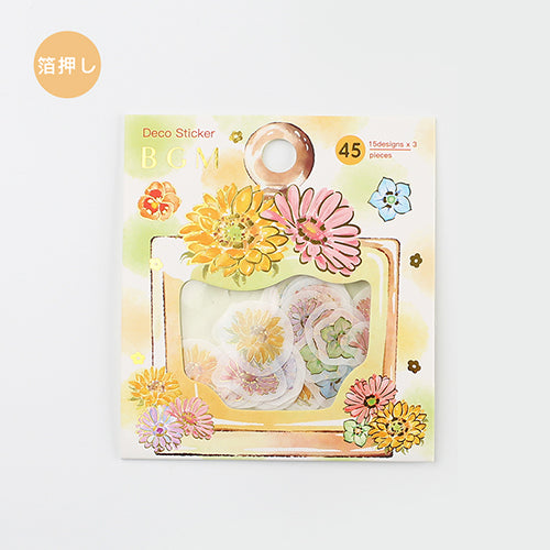 BGM Flower / Melody Flake Stickers (15 designs x 3 pcs)