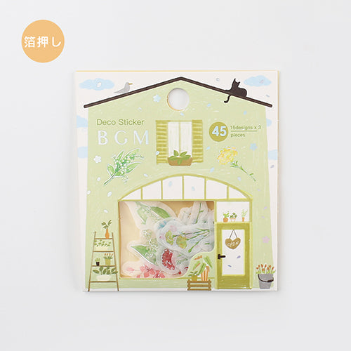 BGM Flower Shop Flake Stickers (15 designs x 3 pcs)