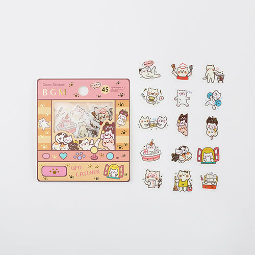 BGM Mochi Nyanko Flake Stickers (15 designs x 3 pcs)