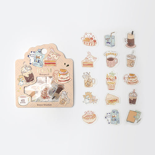 BGM Gourmet Memo Flake Stickers (15 designs x 3 pcs)