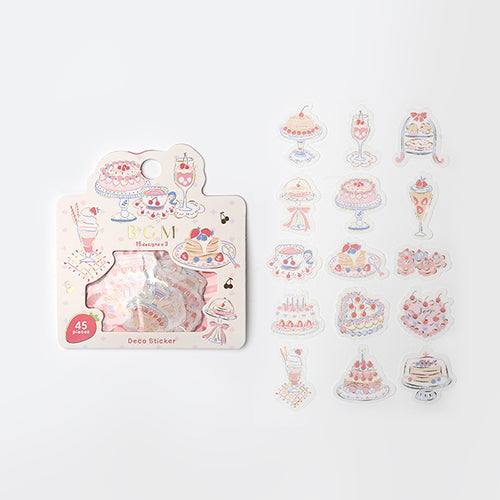 BGM Maiden's Tea Time Flake Stickers (15 designs x 3 pcs)