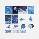 BGM 45pcs Fantasy Travel: Galaxy Tracing Paper Sticker Flakes BS-TF016