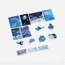 BGM 45pcs Fantasy Travel: Galaxy Tracing Paper Sticker Flakes BS-TF016